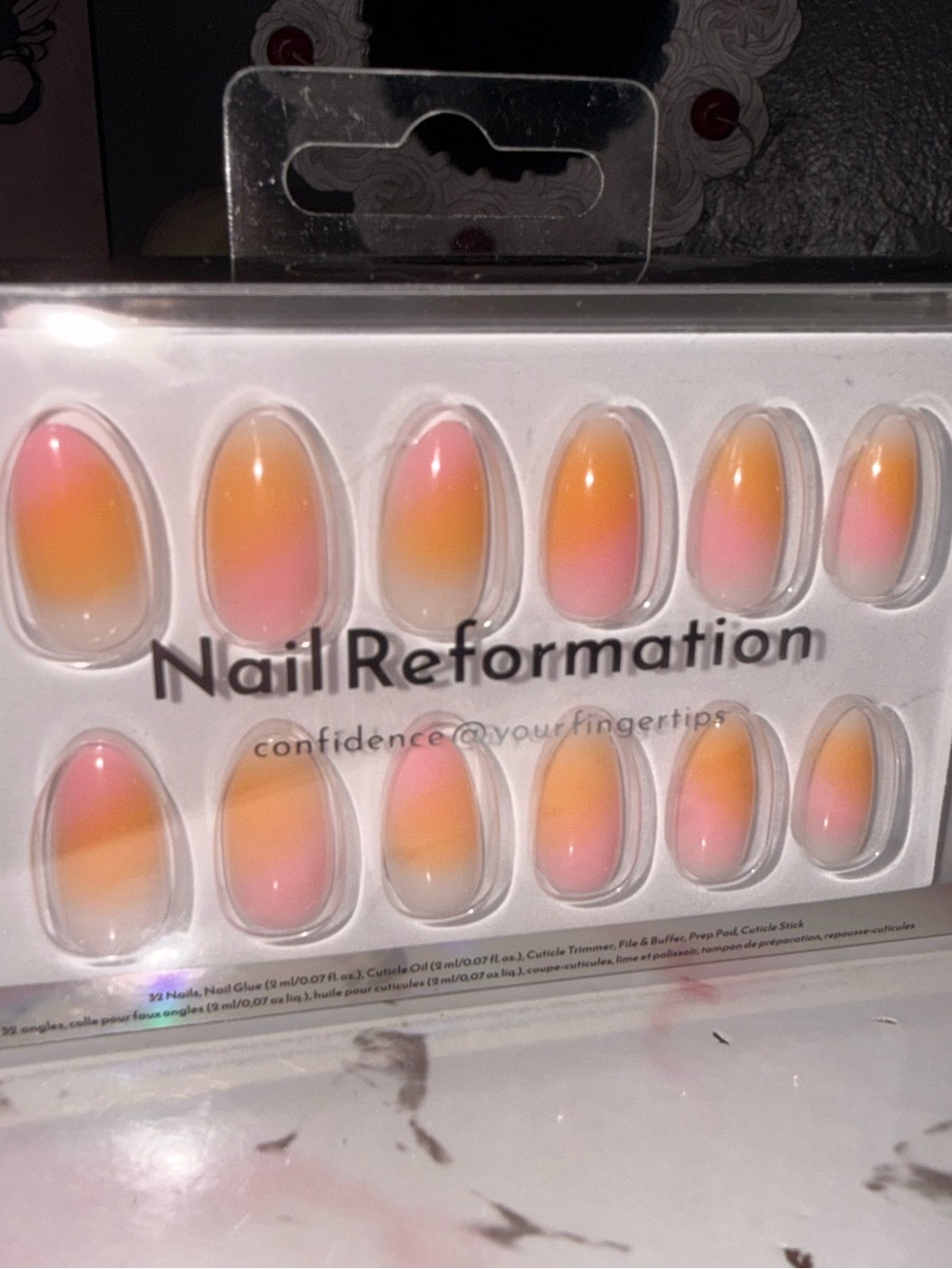 Nail Reformation Pink & Orange Ombre Press-On Nails